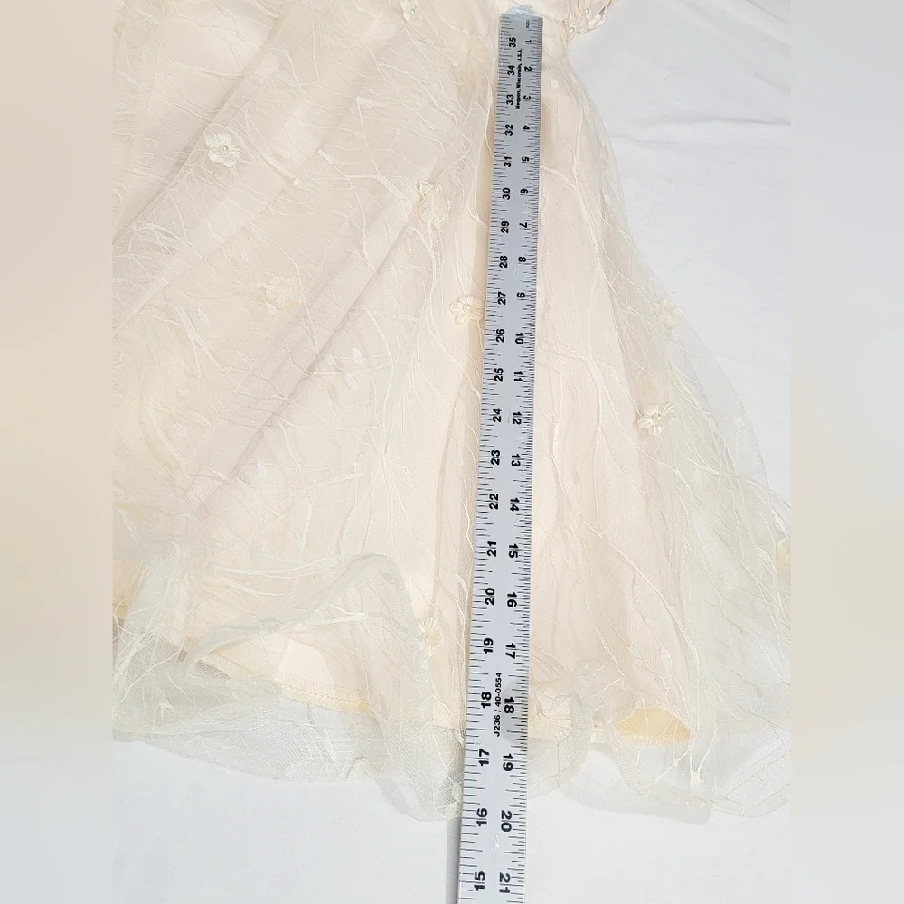 TS COUTURE Women's Size 2/4 Sleeveless Dress, Lined, Tulle skirt, Embroi…